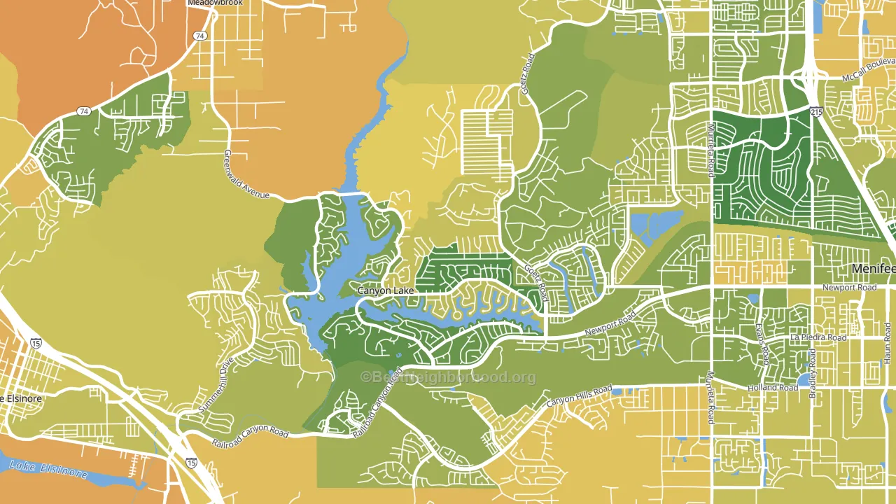92587, CA block-group voter-turnout map