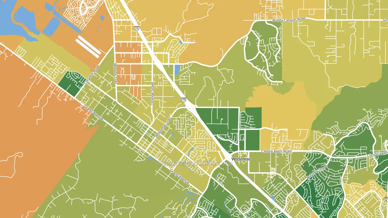 92595, CA block-group voter-turnout map