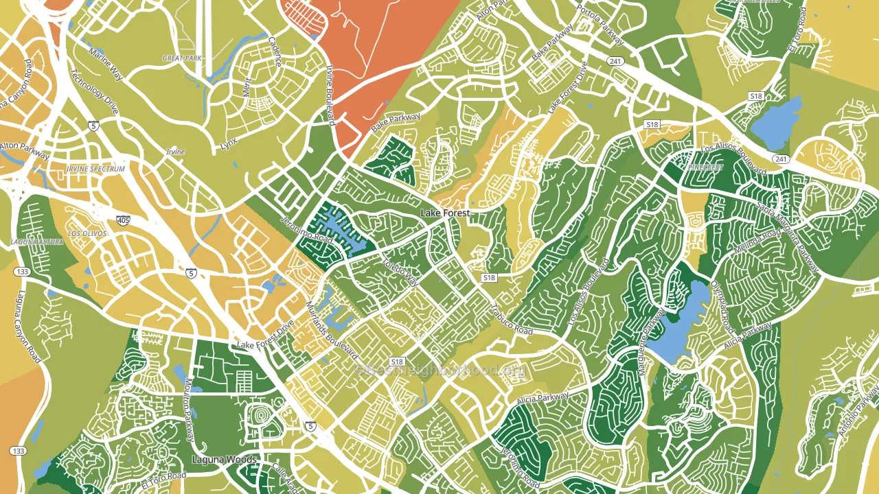 92630, CA block-group voter-turnout map