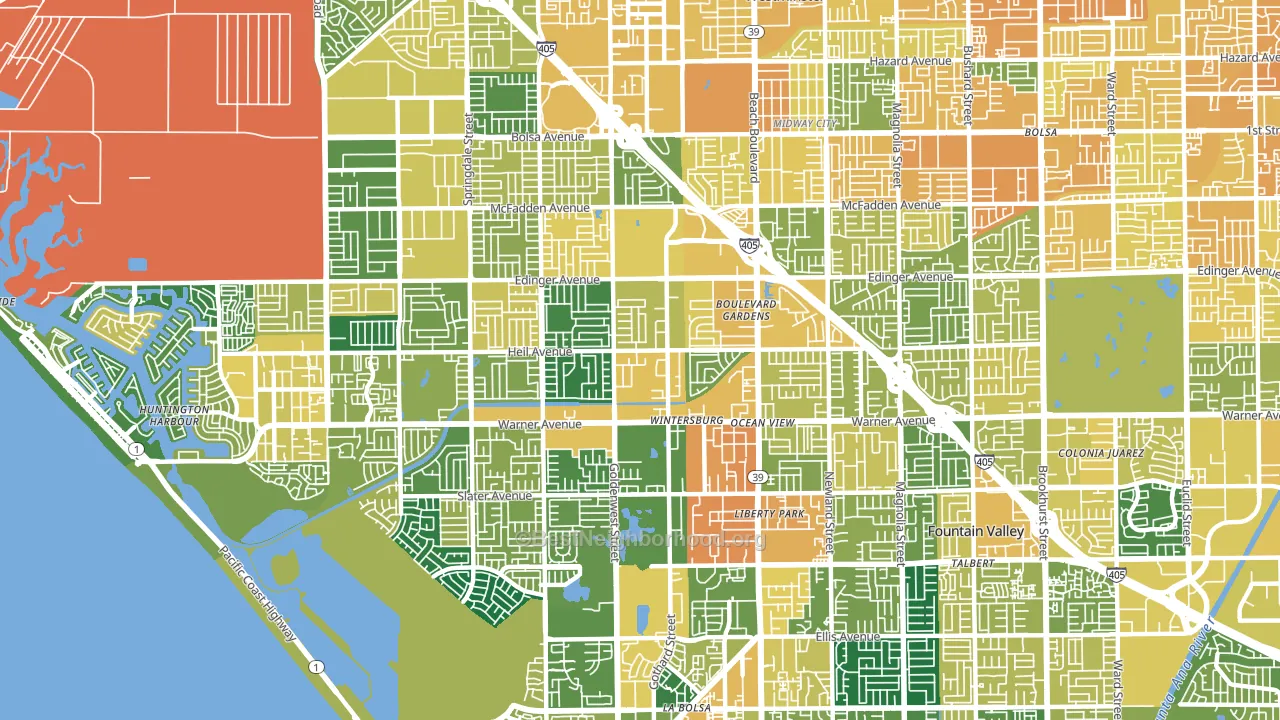 92647, CA block-group voter-turnout map