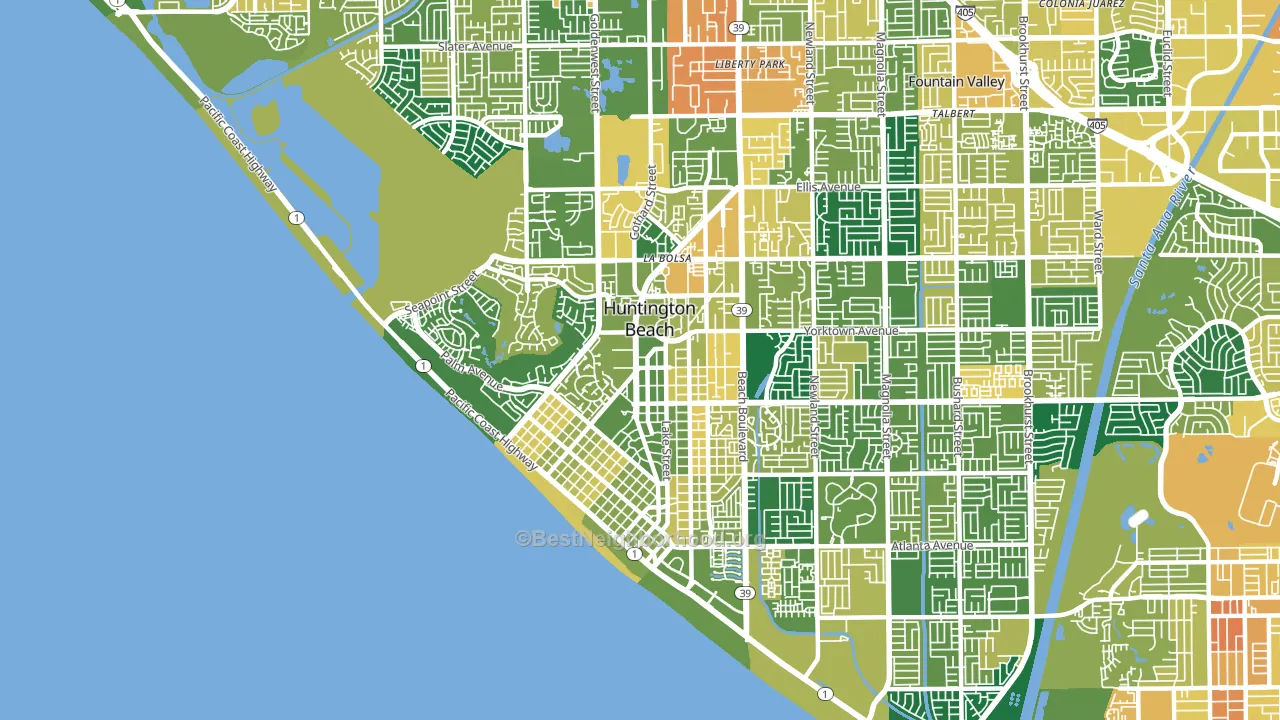 92648, CA block-group voter-turnout map
