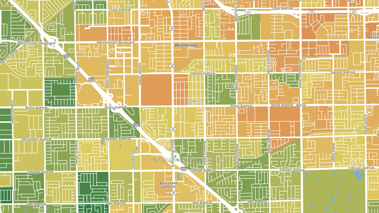 92655, CA block-group voter-turnout map