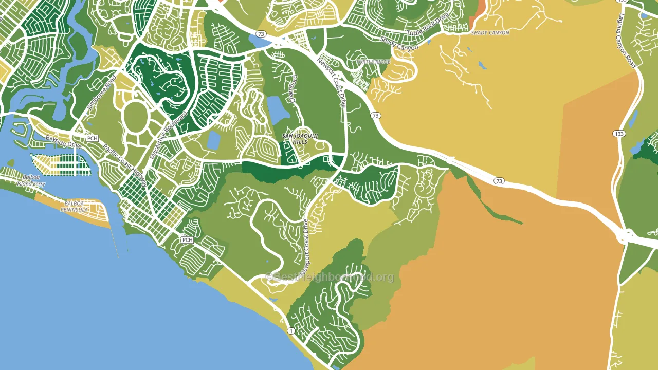 92657, CA block-group voter-turnout map