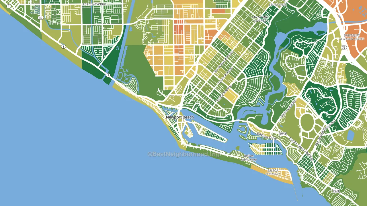 92663, CA block-group voter-turnout map