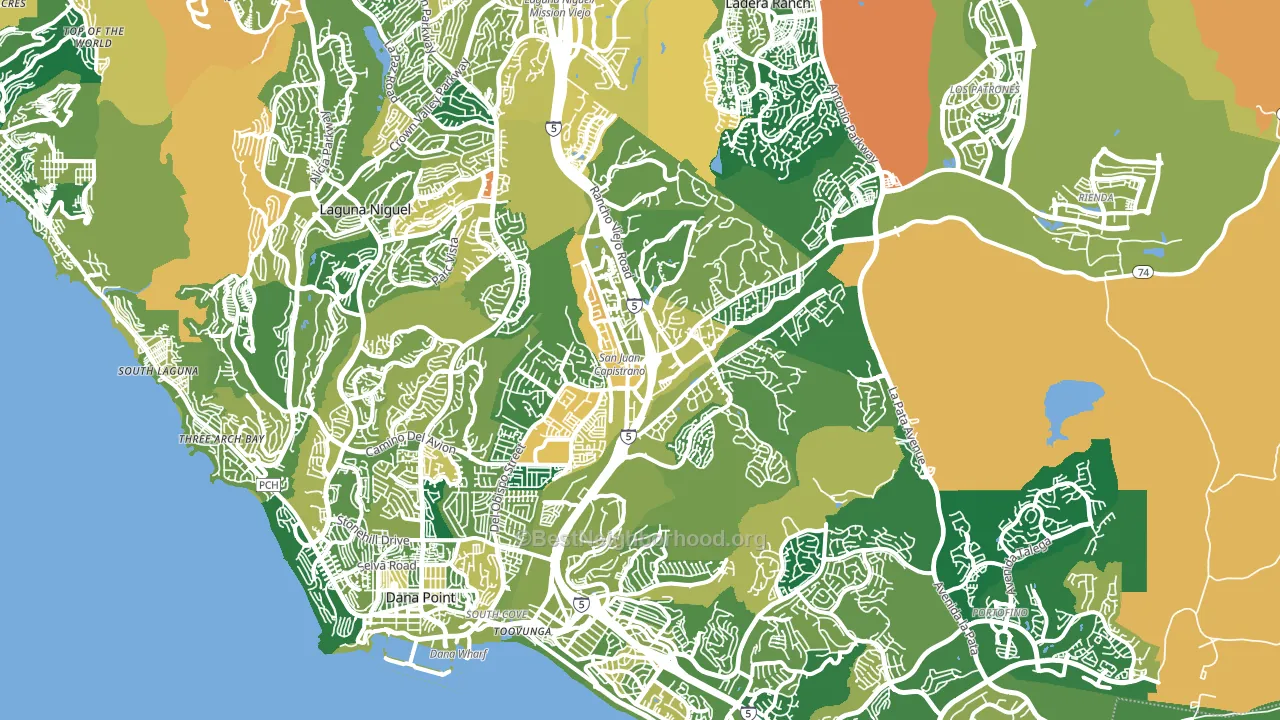 92675, CA block-group voter-turnout map