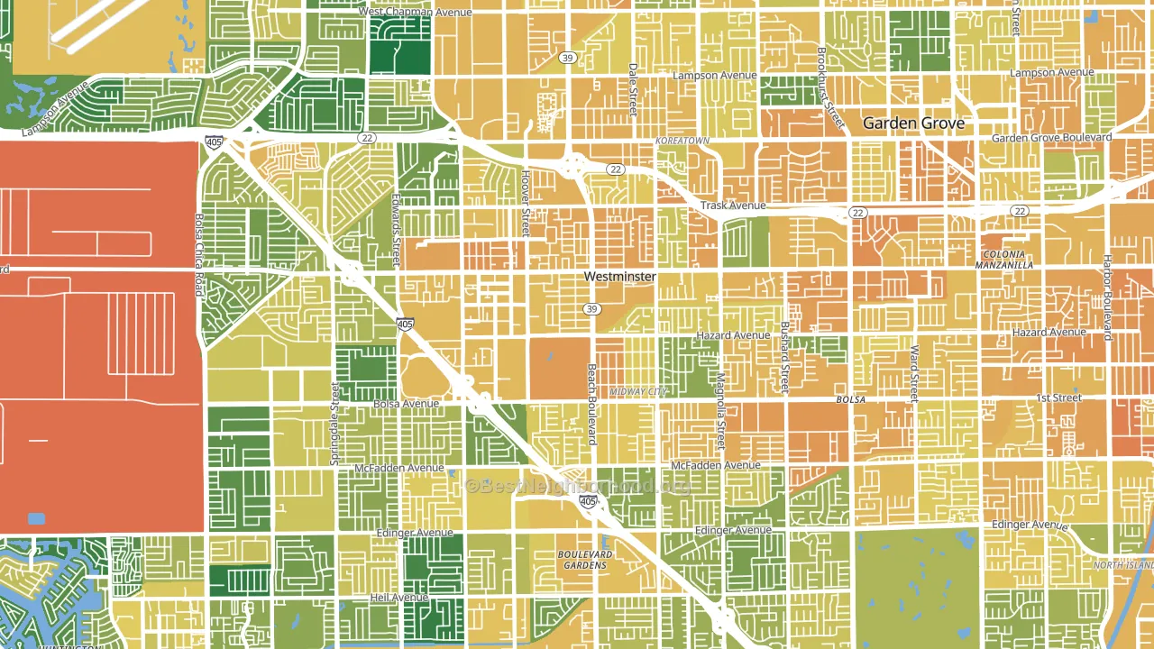92683, CA block-group voter-turnout map