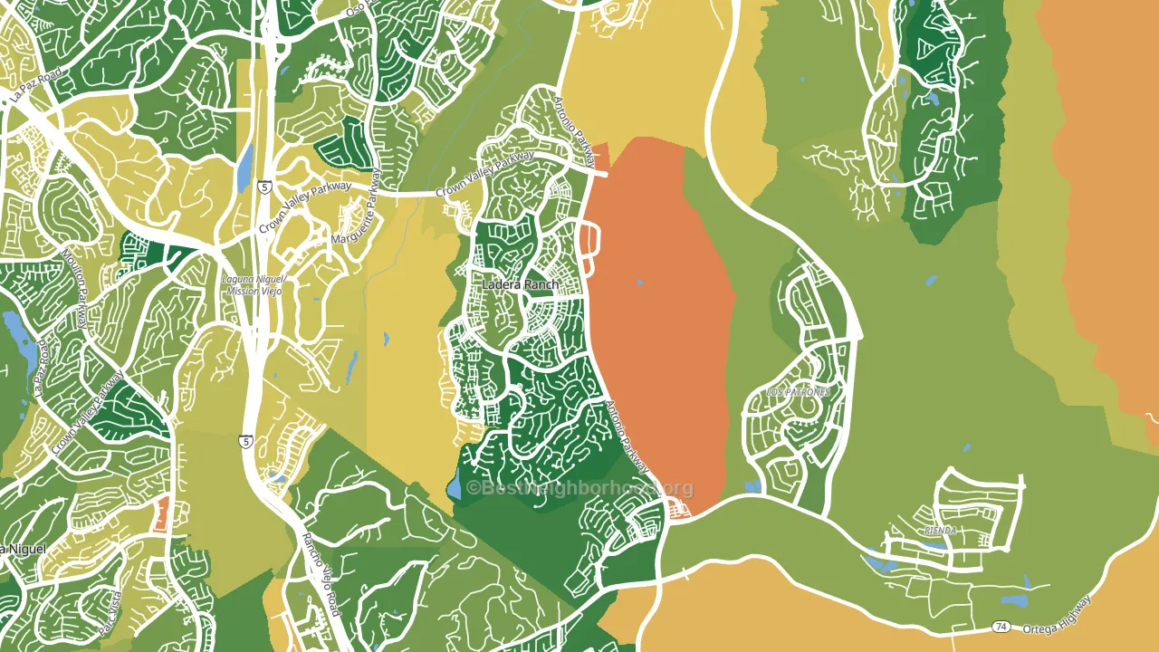 92694, CA block-group voter-turnout map