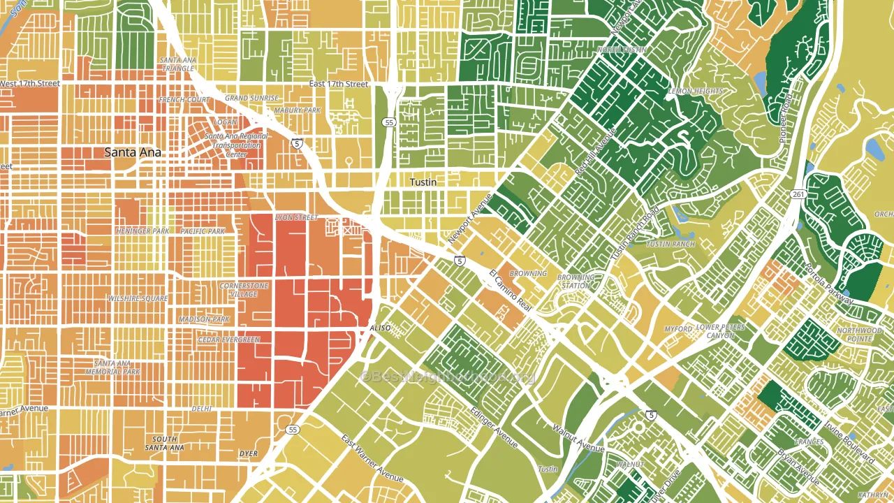 92780, CA block-group voter-turnout map