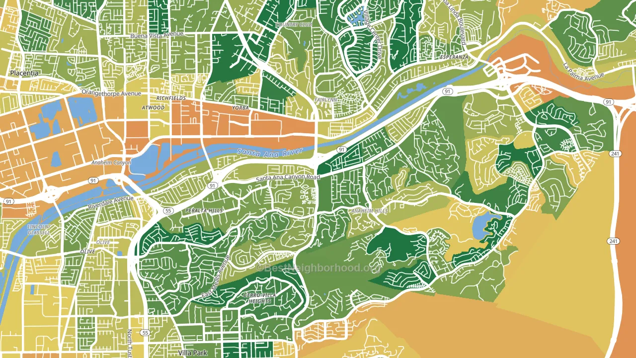 92807, CA block-group voter-turnout map