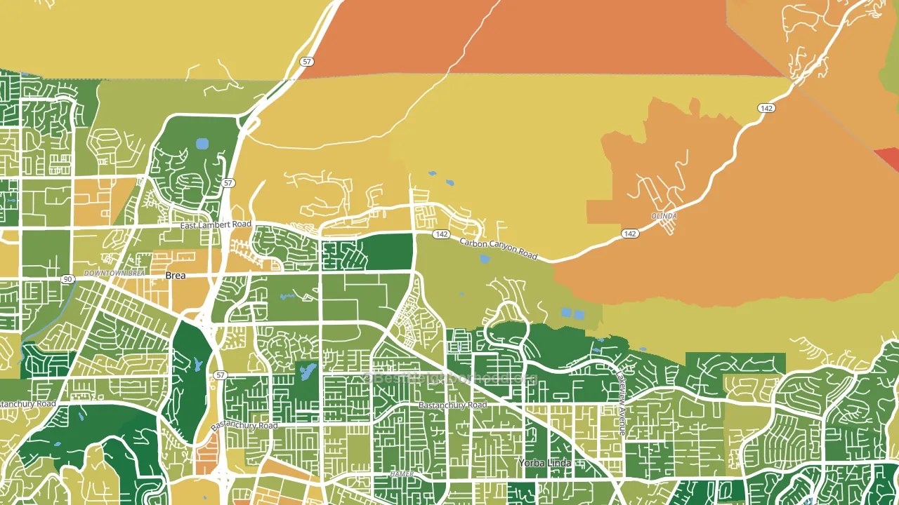 92823, CA block-group voter-turnout map