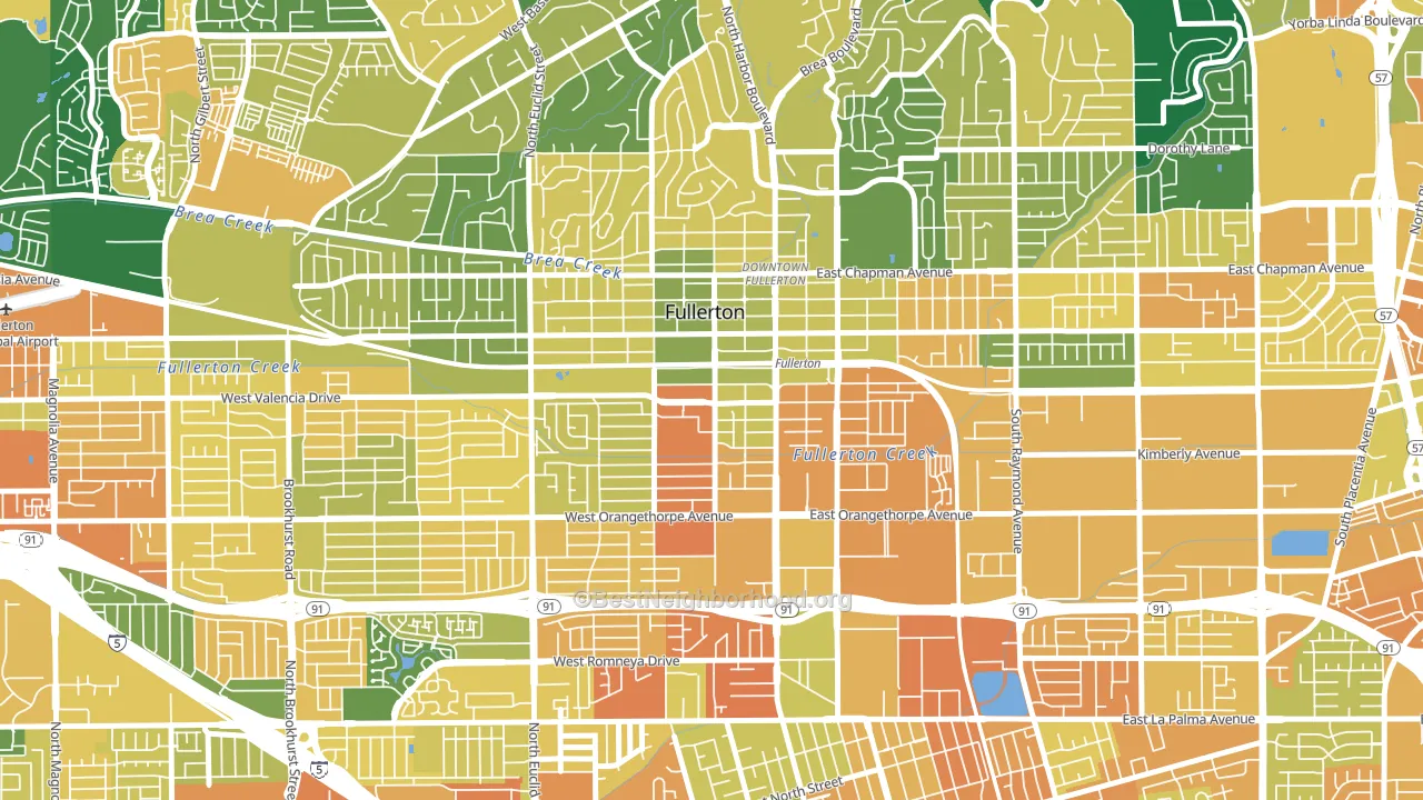 92832, CA block-group voter-turnout map