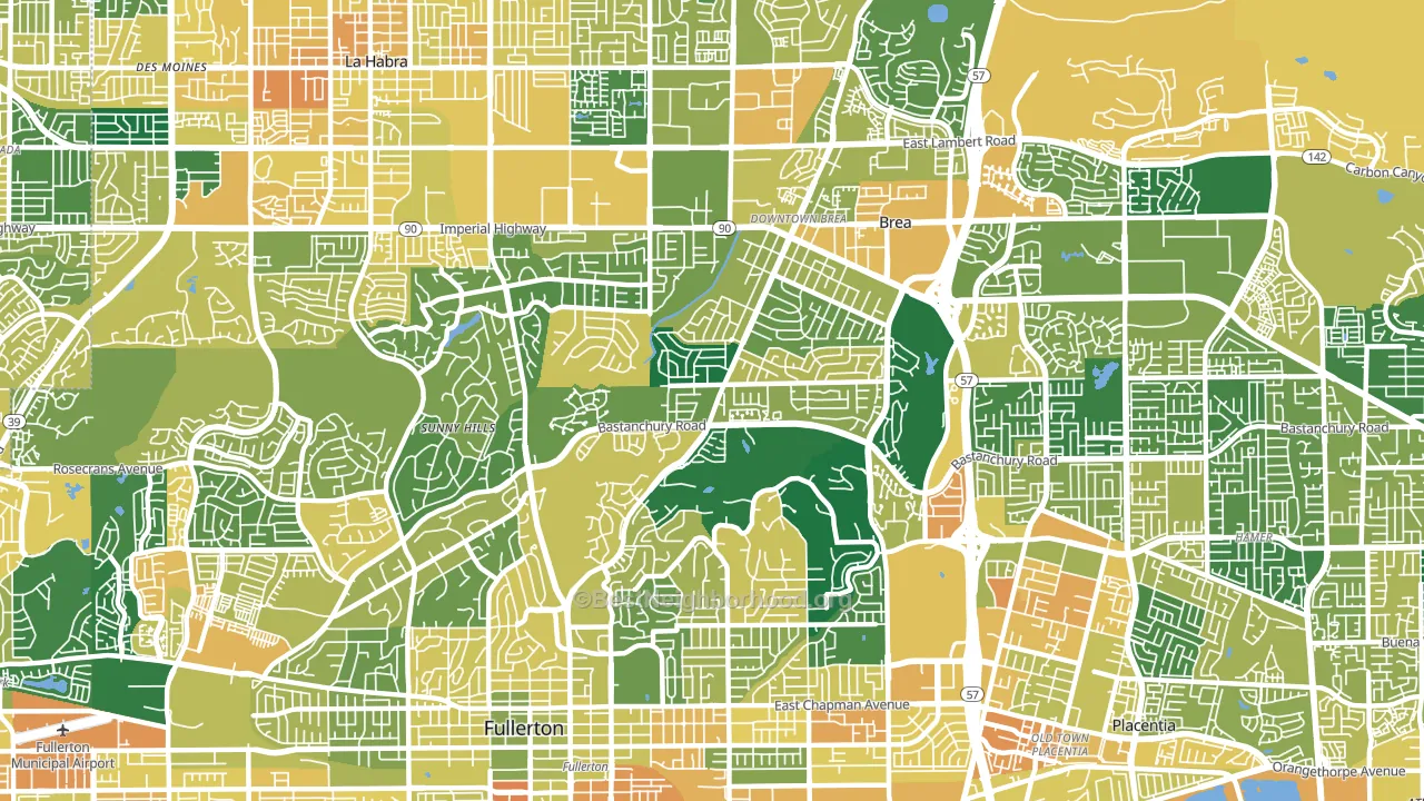 92835, CA block-group voter-turnout map