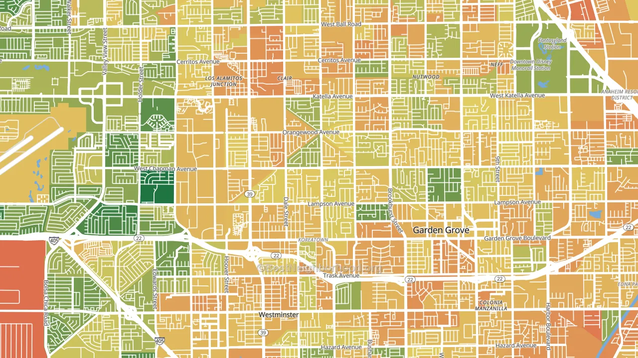92841, CA block-group voter-turnout map
