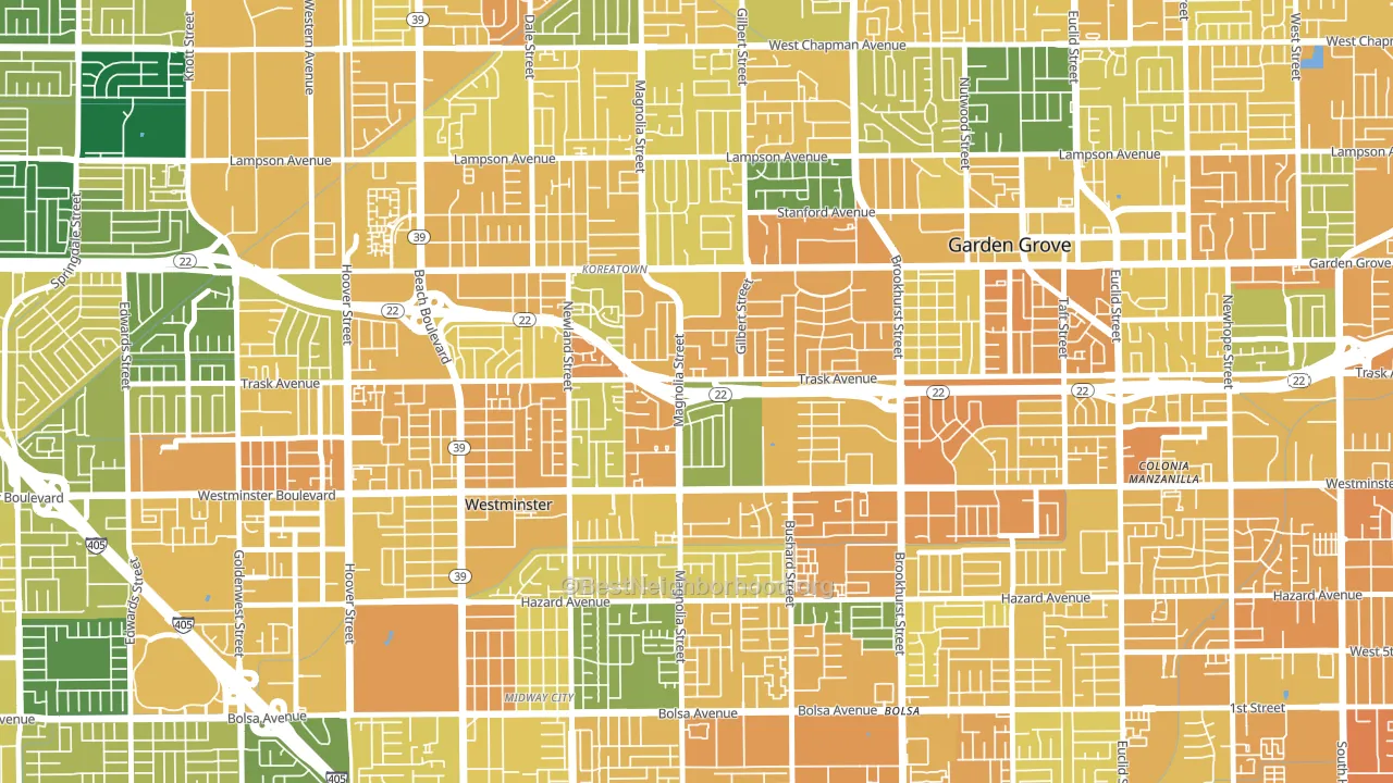 92844, CA block-group voter-turnout map
