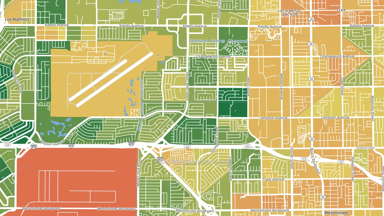 92845, CA block-group voter-turnout map