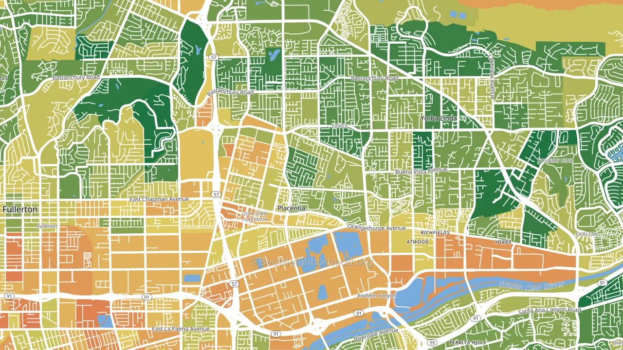 92870, CA block-group voter-turnout map