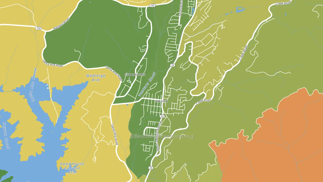 93022, CA block-group voter-turnout map