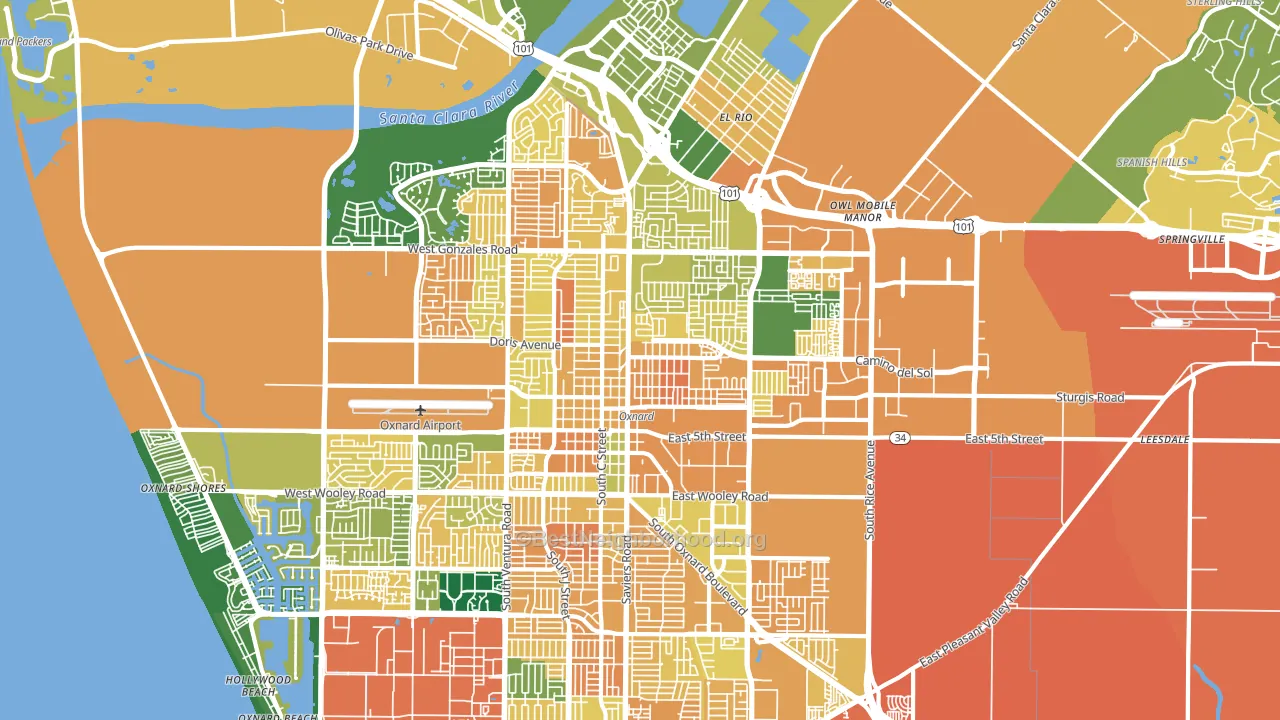 93030, CA block-group voter-turnout map