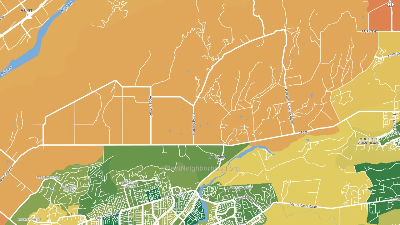 93066, CA block-group voter-turnout map