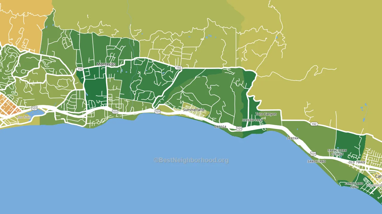 93067, CA block-group voter-turnout map