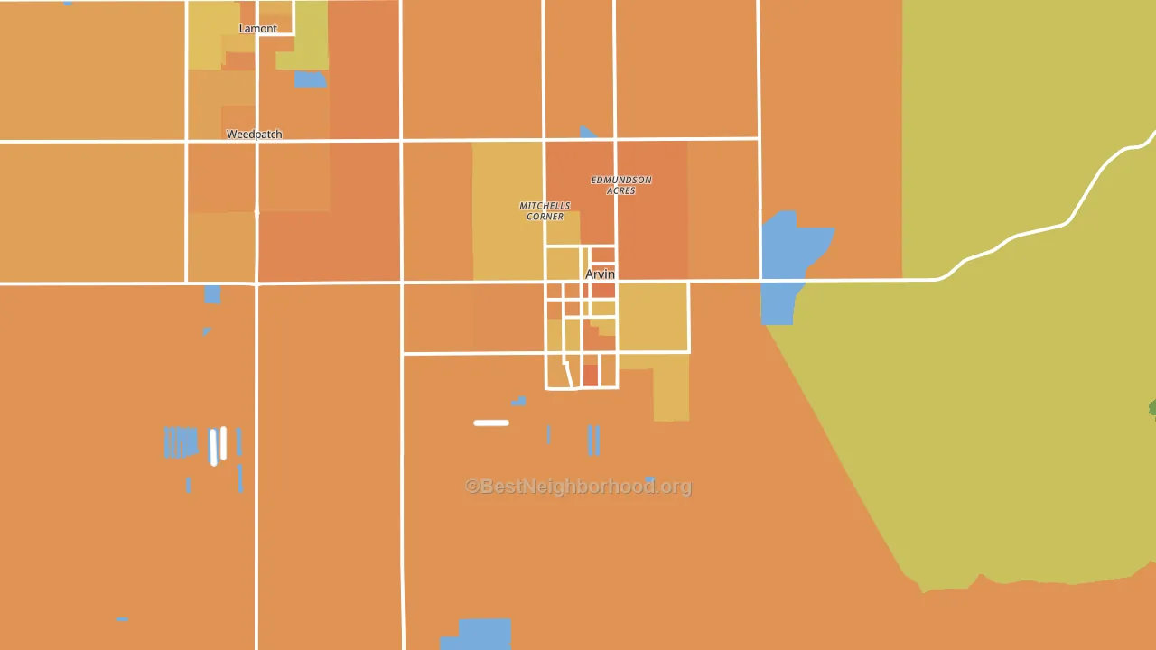 93203, CA block-group voter-turnout map