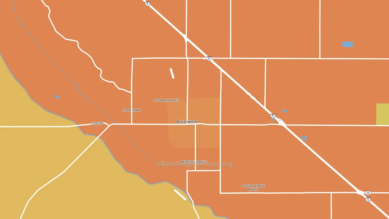 93206, CA block-group voter-turnout map