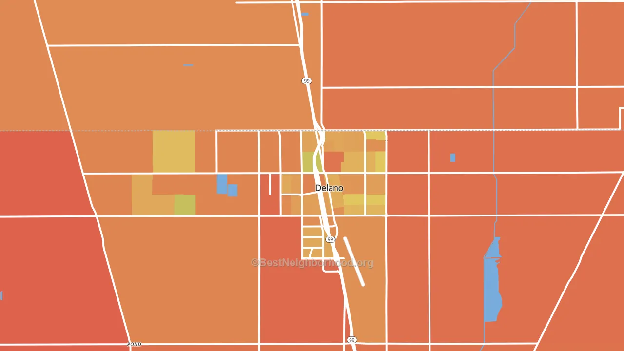 93215, CA block-group voter-turnout map