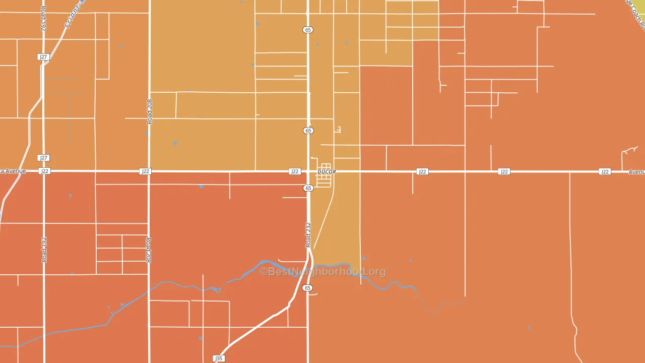 93218, CA block-group voter-turnout map