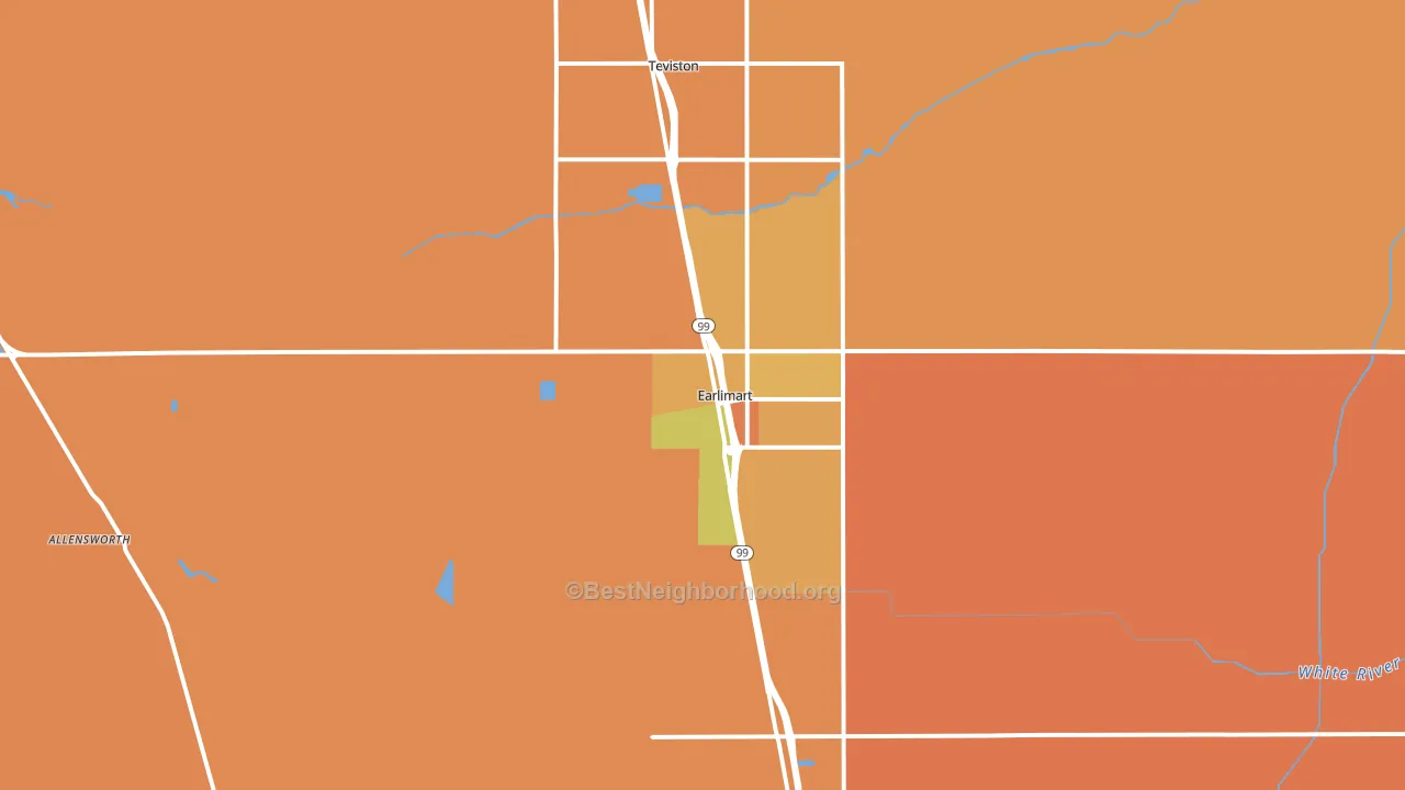 93219, CA block-group voter-turnout map