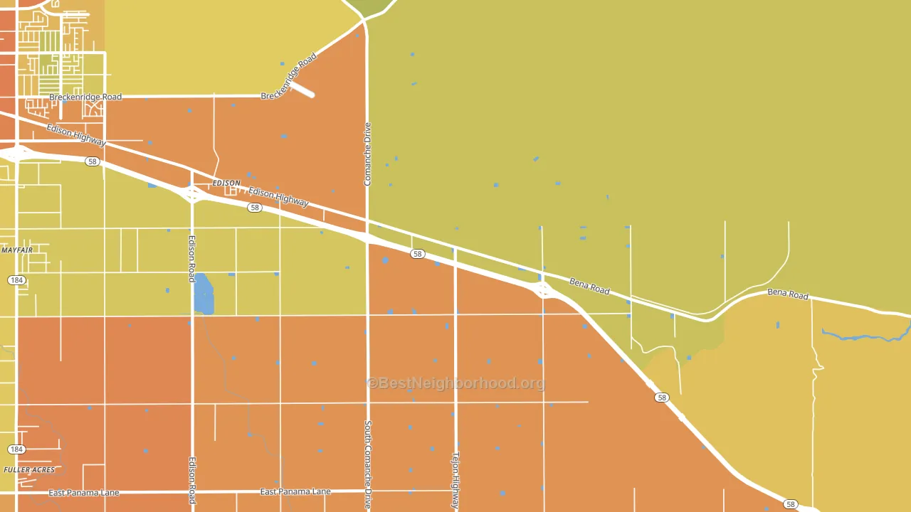93220, CA block-group voter-turnout map