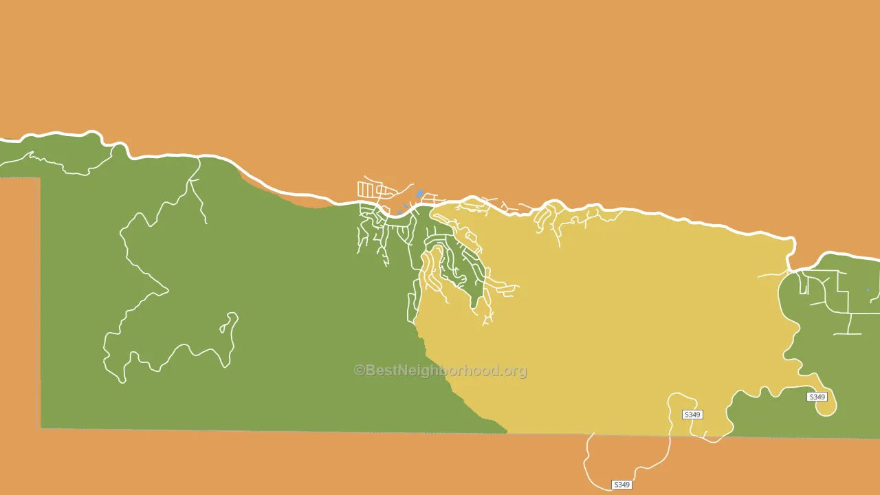 93222, CA block-group voter-turnout map