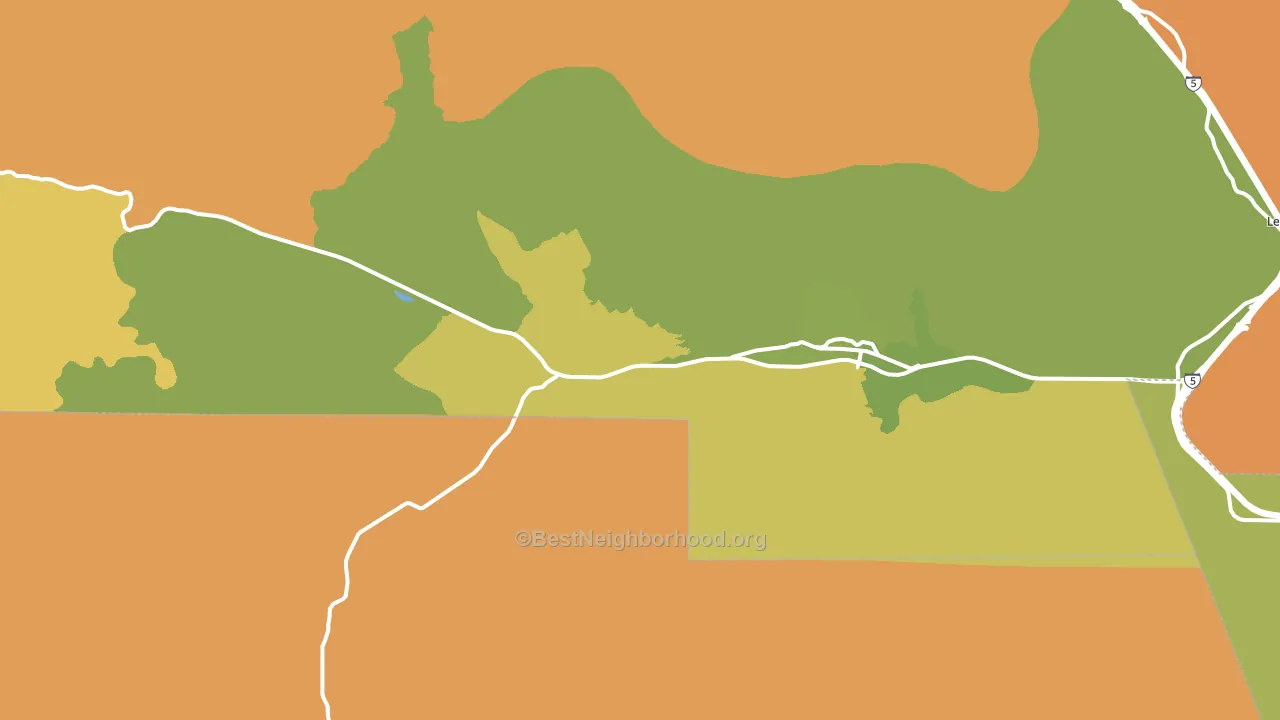 93225, CA block-group voter-turnout map