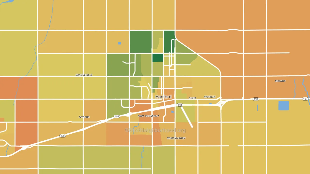 93230, CA block-group voter-turnout map