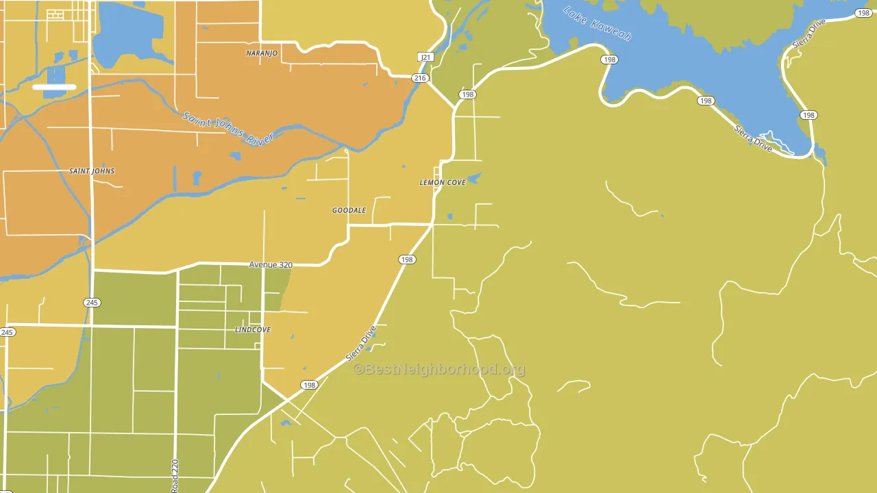 93244, CA block-group voter-turnout map