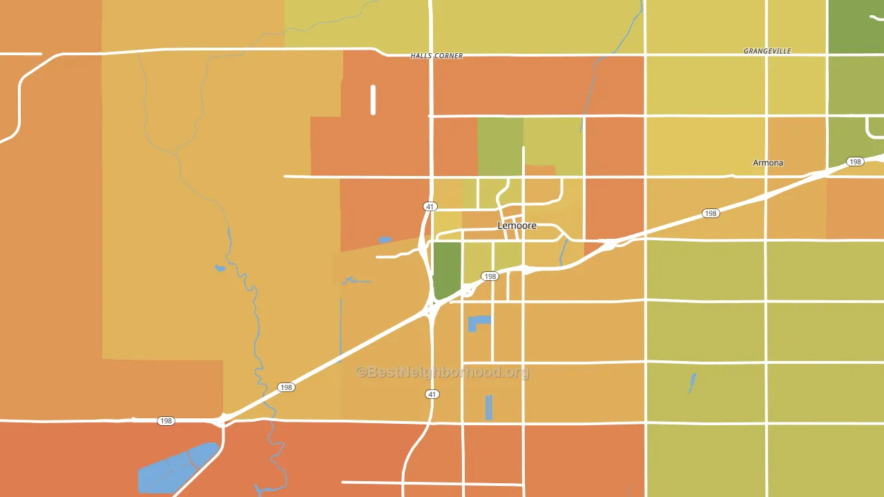 93245, CA block-group voter-turnout map