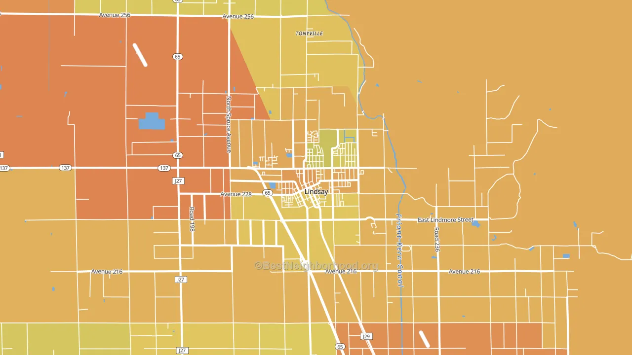 93247, CA block-group voter-turnout map
