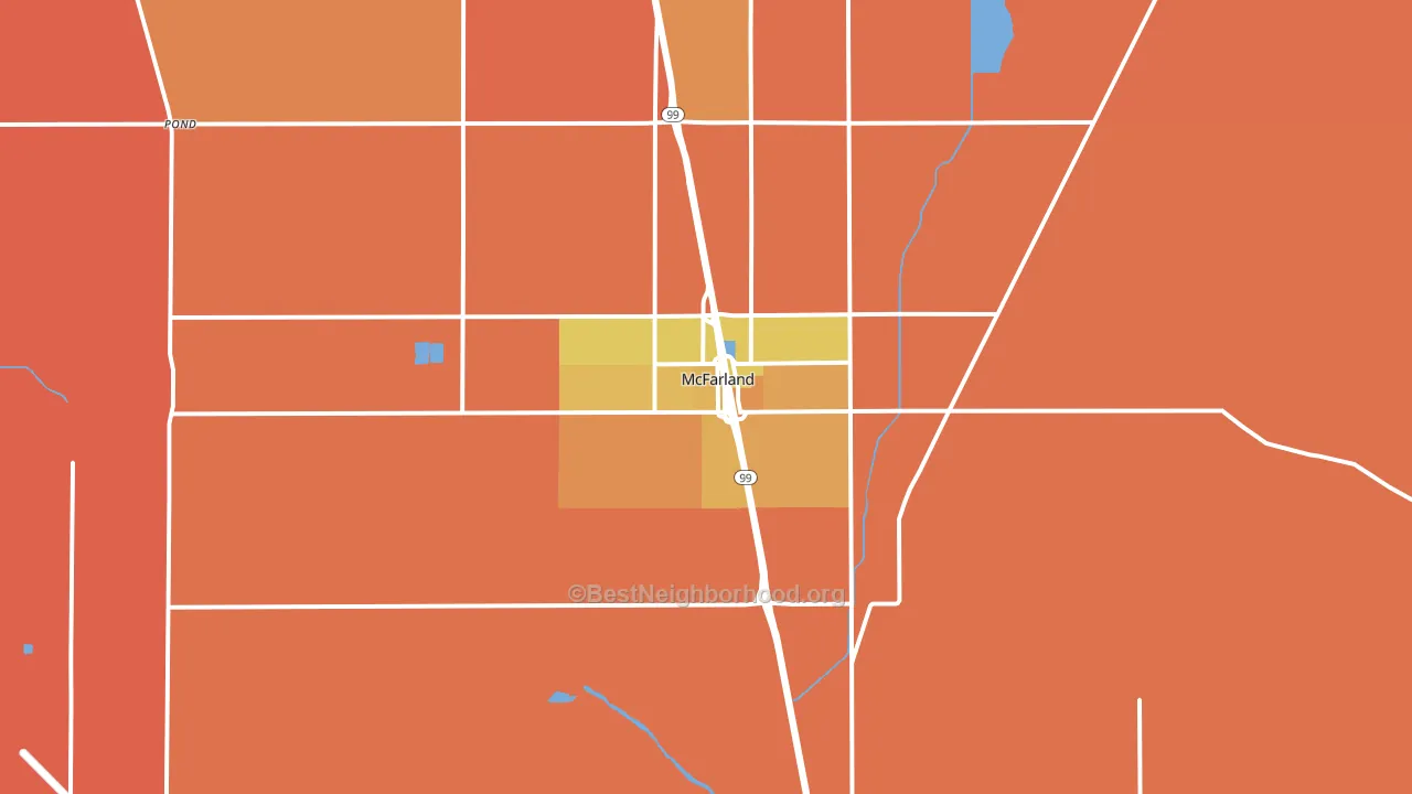 93250, CA block-group voter-turnout map