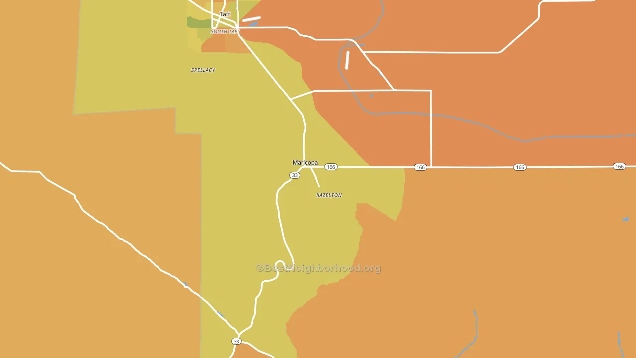 93252, CA block-group voter-turnout map
