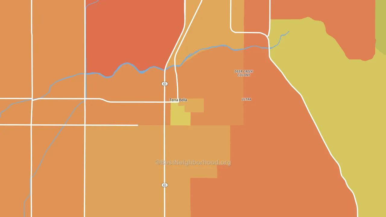 93270, CA block-group voter-turnout map