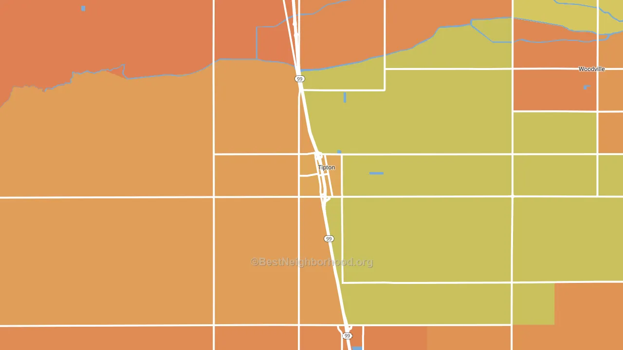 93272, CA block-group voter-turnout map