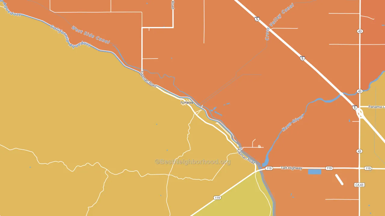 93276, CA block-group voter-turnout map