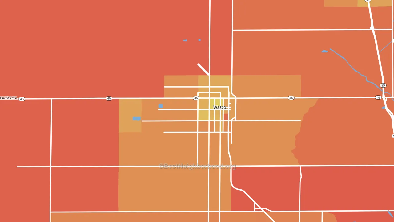 93280, CA block-group voter-turnout map