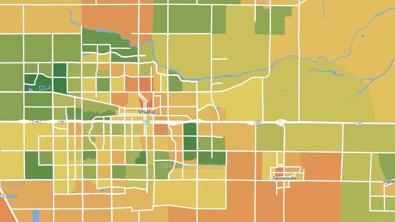 93292, CA block-group voter-turnout map