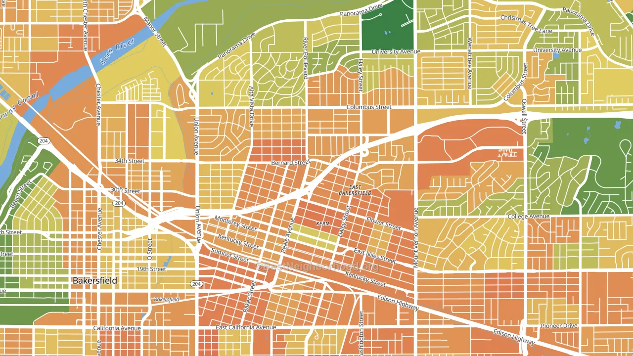 93305, CA block-group voter-turnout map