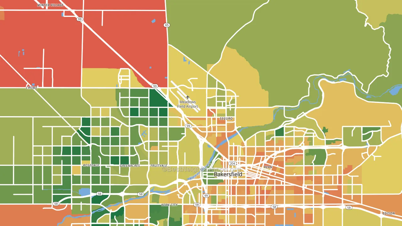 93308, CA block-group voter-turnout map
