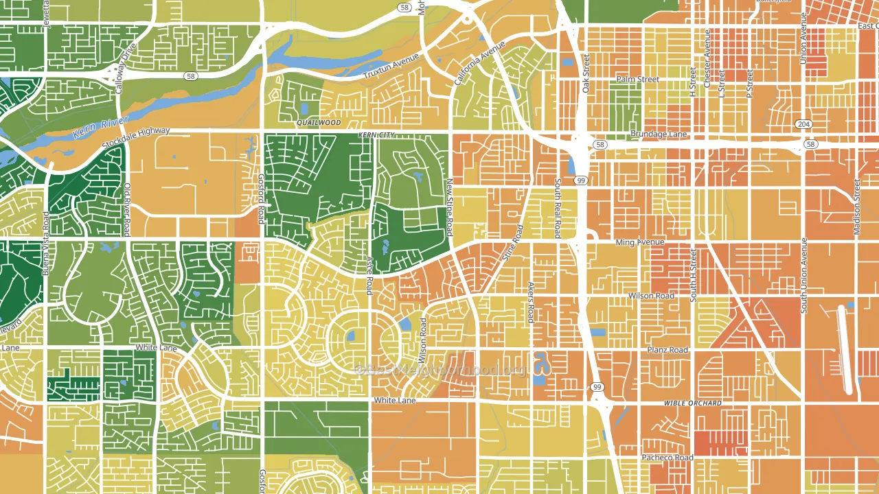 93309, CA block-group voter-turnout map