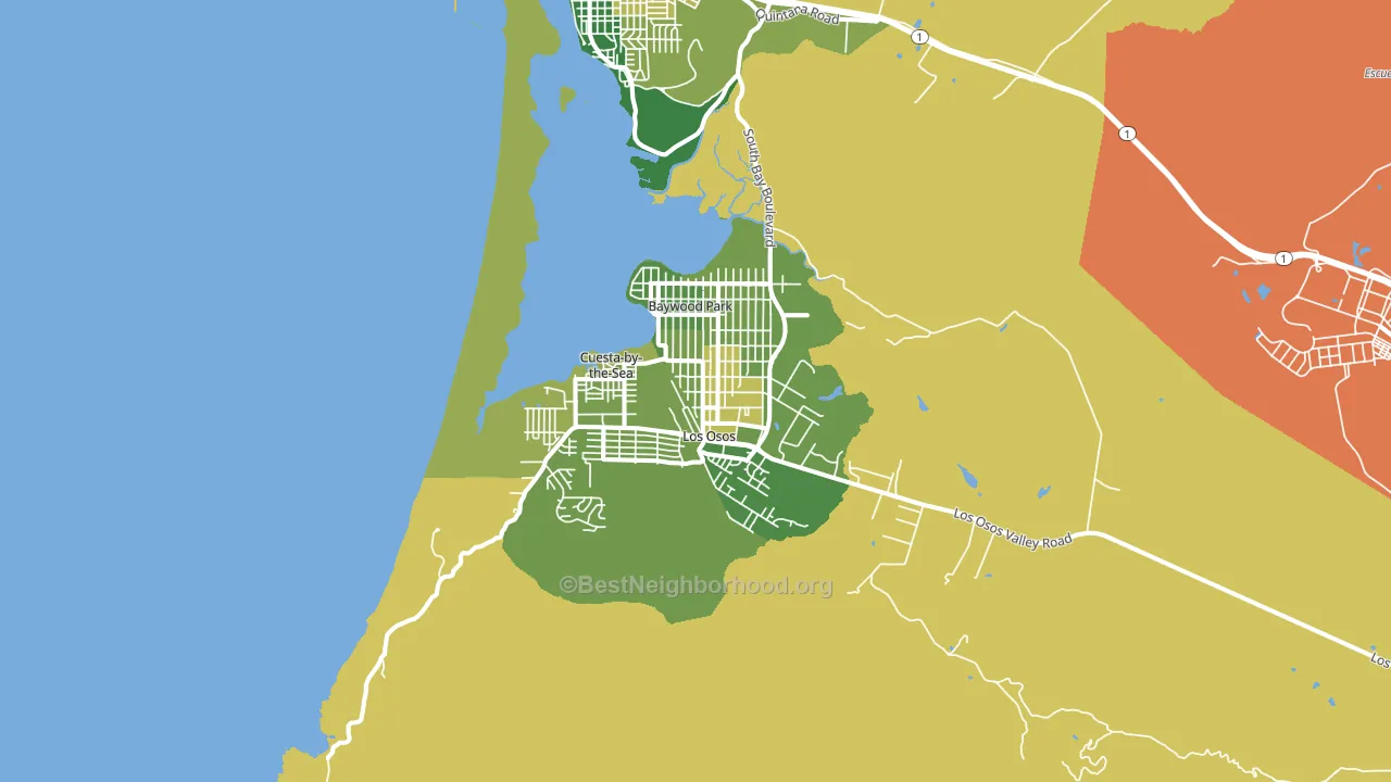 93402, CA block-group voter-turnout map