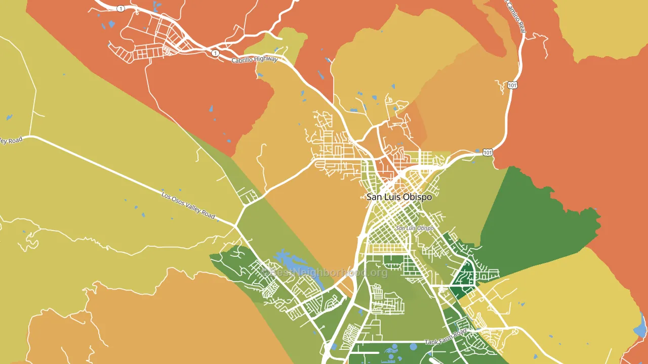 93405, CA block-group voter-turnout map