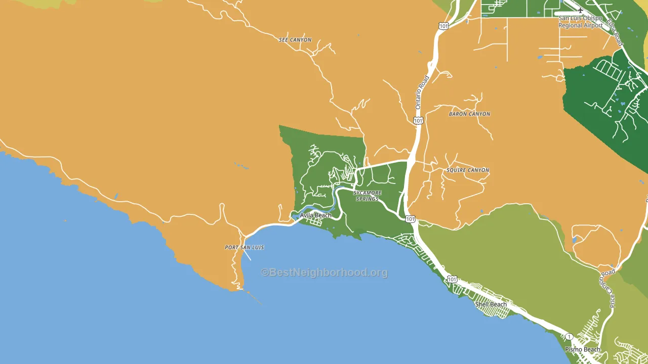 93424, CA block-group voter-turnout map