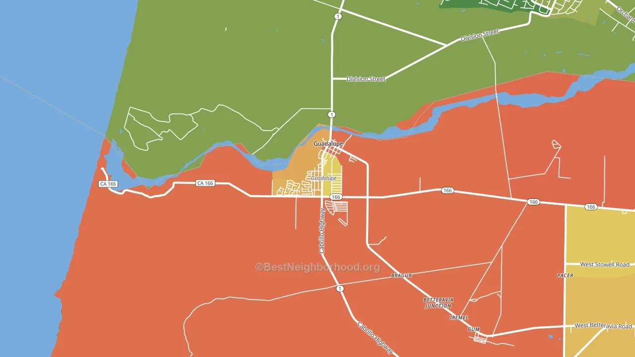 93434, CA block-group voter-turnout map